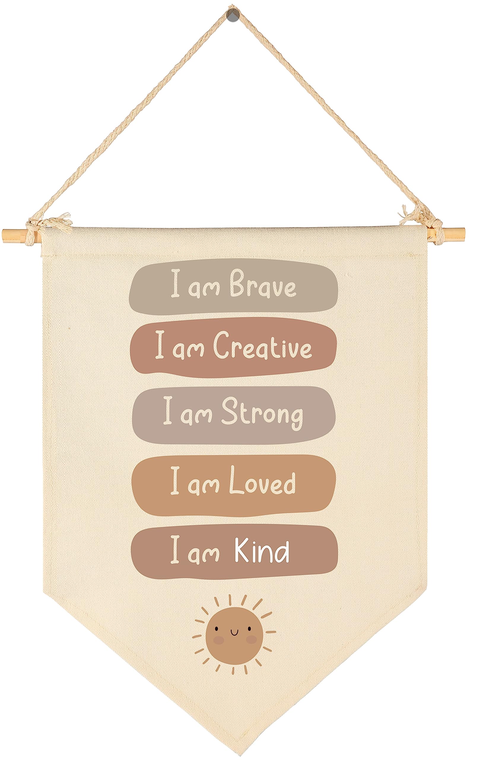 Positive Encourage Inspirational Flag Sign Gift for Baby Newborn Boys Girls Kids-Banner Pennant Wall Decor Gift for Nursery Bedroom Playroom -Baby Keepsakes Shower,Christmas,New Home Presents