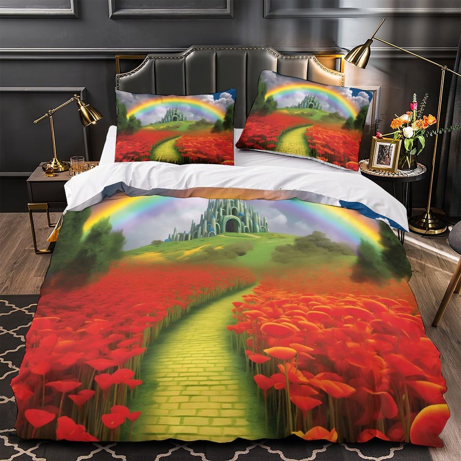 Housse de couette respirante loup 3D hypoallergénique et ultra douce pour ado