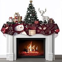 Vista 20 de Bufanda de Navidad para chimenea, cubierta decorativa para Navidad, invierno, mantel superior