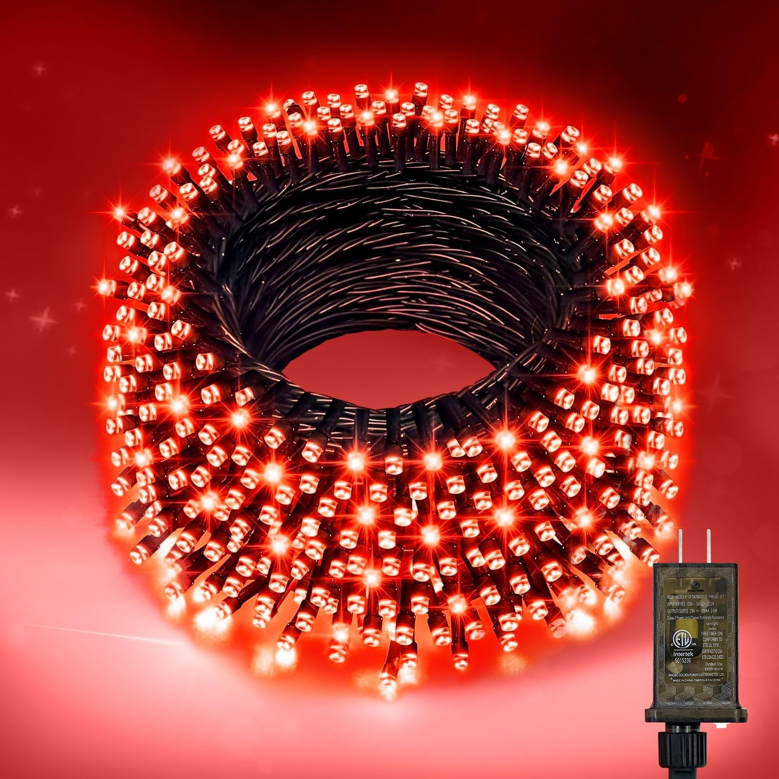 100FT Red Christmas String Lights