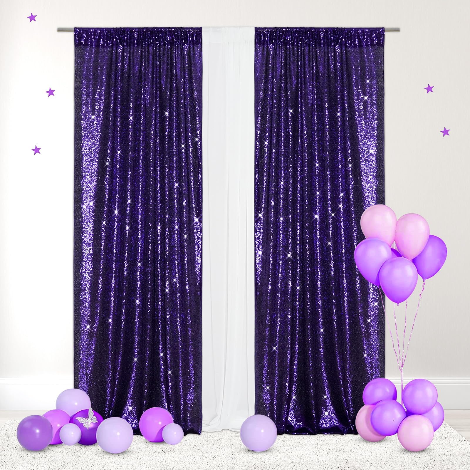 Eternal Beauty 305x305cm Pink Shinny Sequin Photography Backdrop Party Prom Wedding Youtobe Banquet Photo Background (10x10 feet) — view 28