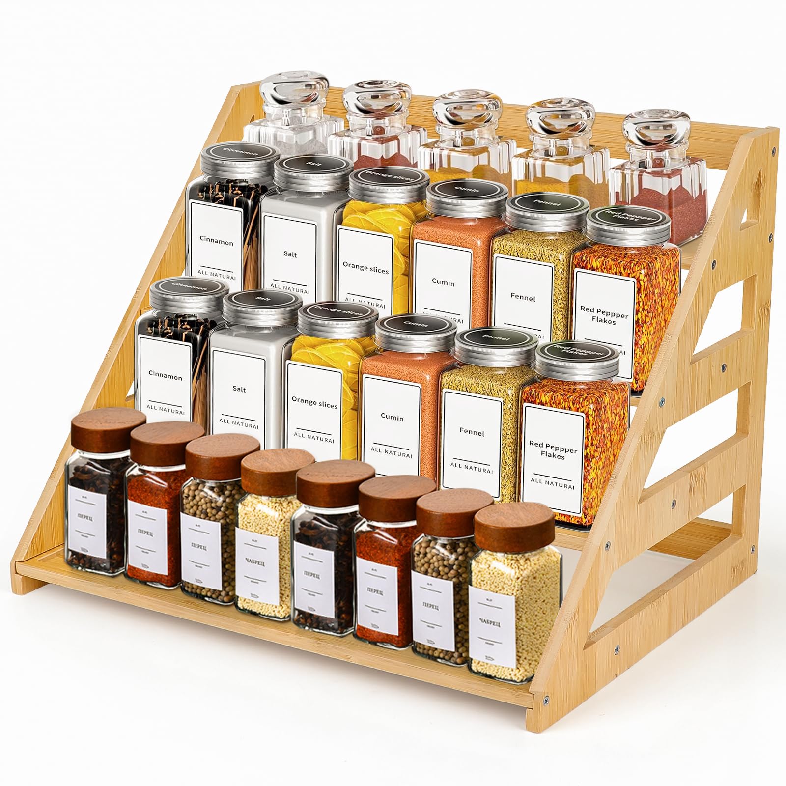EP EXERCISE N PLAYBamboo Tiered Spice Rack