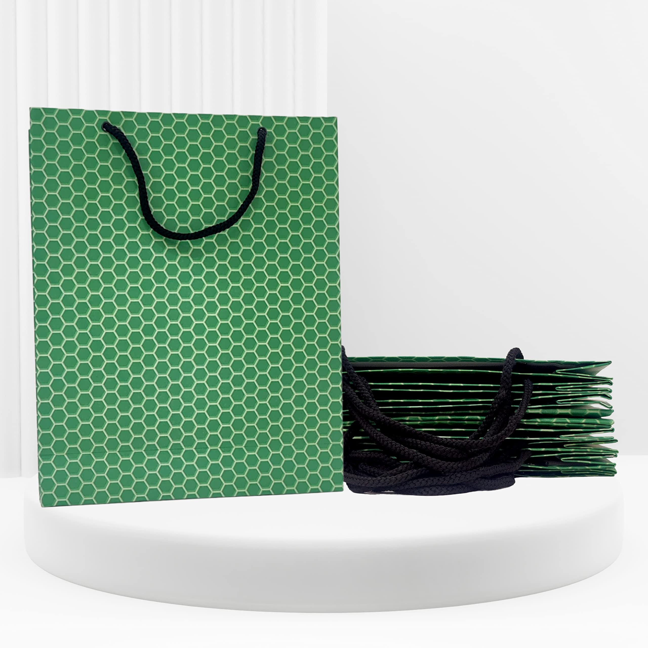 Pb PapyrusBolsys Paper Bags Hex Design Small Size Green Pack of 12 (B0BT9WC6JG) Amazon Price History, Amazon Price Tracker