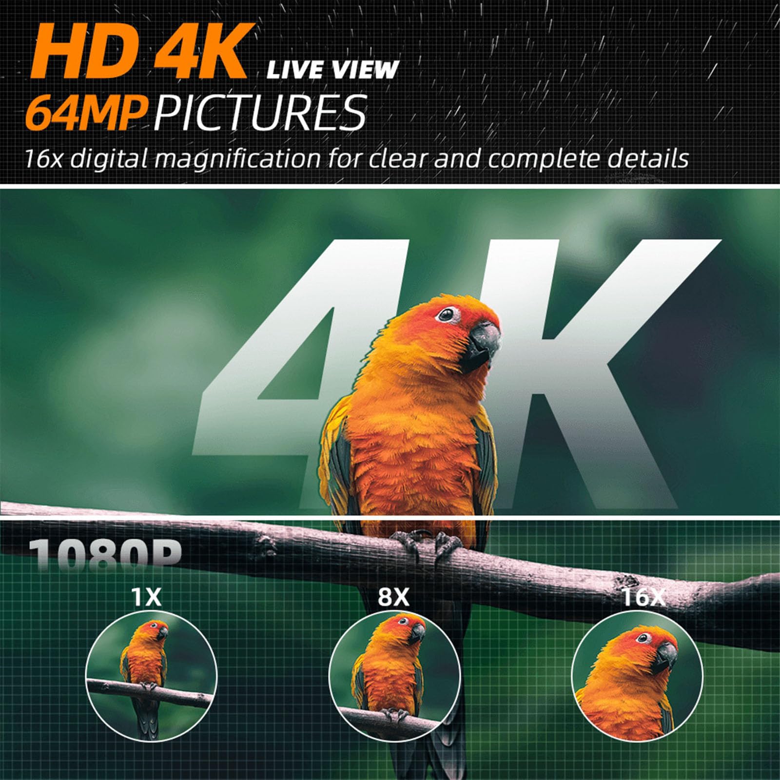 Finish Package 4K 720P Timelapse Camera Include Staffa di Montaggio e Cavo USB per Set Uso Azione Grande