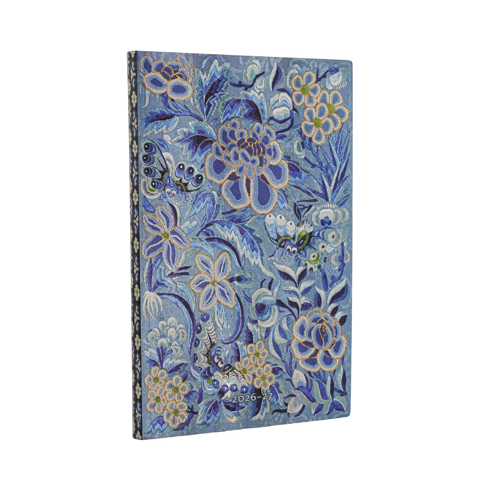 2027 Blue Willow (Celebrate Hanfu) Maxi 18-Month Softcover Dayplanner (Elastic Band Closure) Vertical