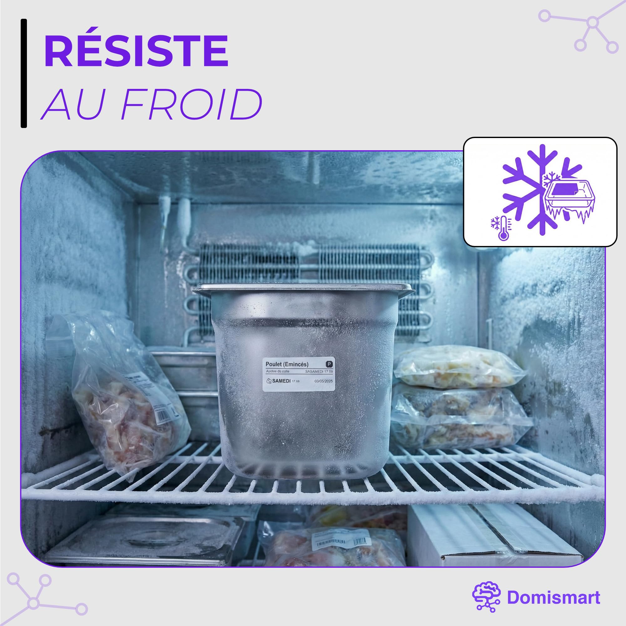 Étiquettes HACCP Traçabilité DLC 51x25mm - Lot de 5000 Étiquettes (2 Rouleaux) - Adhésif Amovible Sans Résidu - Pour Applications HACCP - Compatible avec Imprimantes Brother