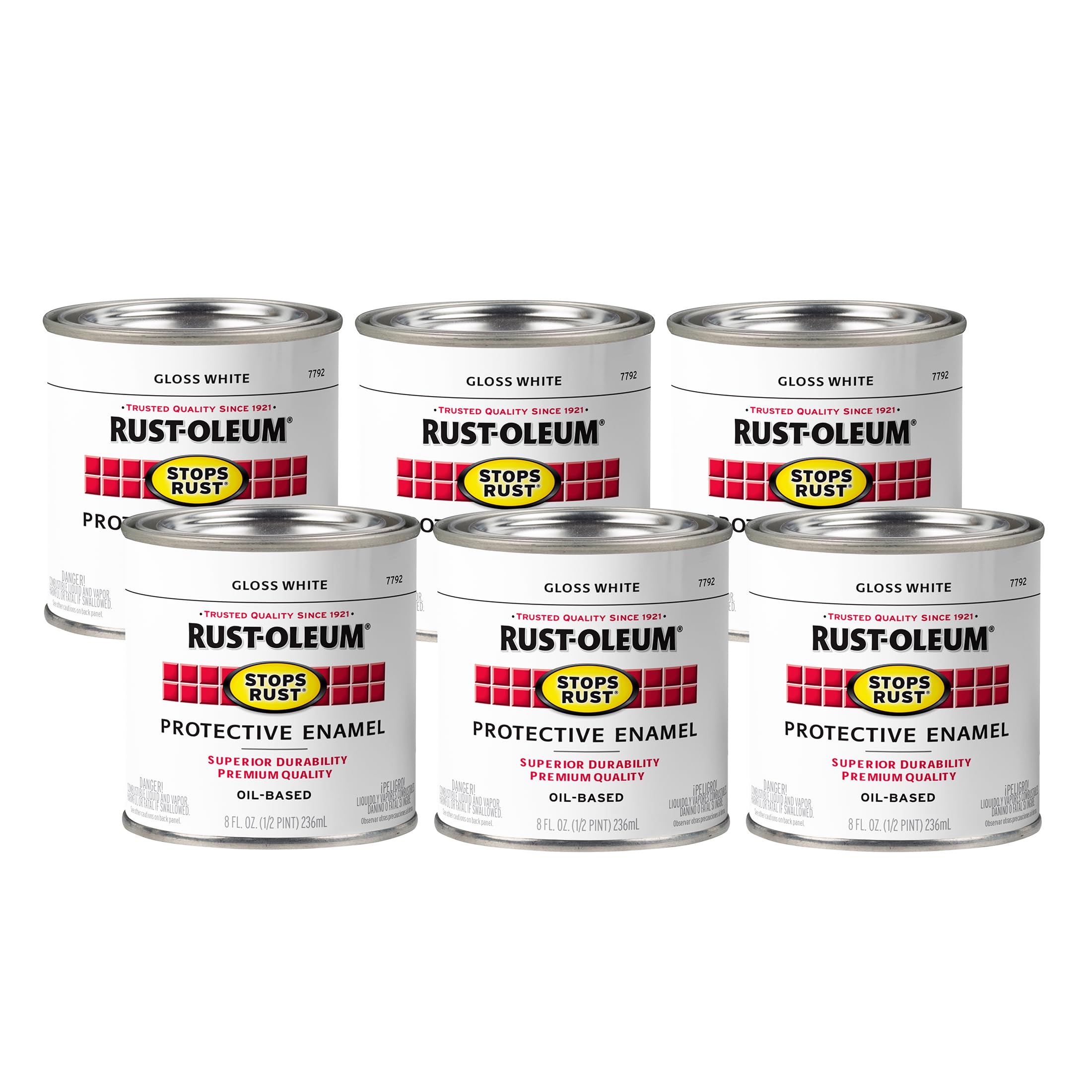 Rust-Oleum Stops Rust Brush On Protective Enamel Paint, Gloss White
