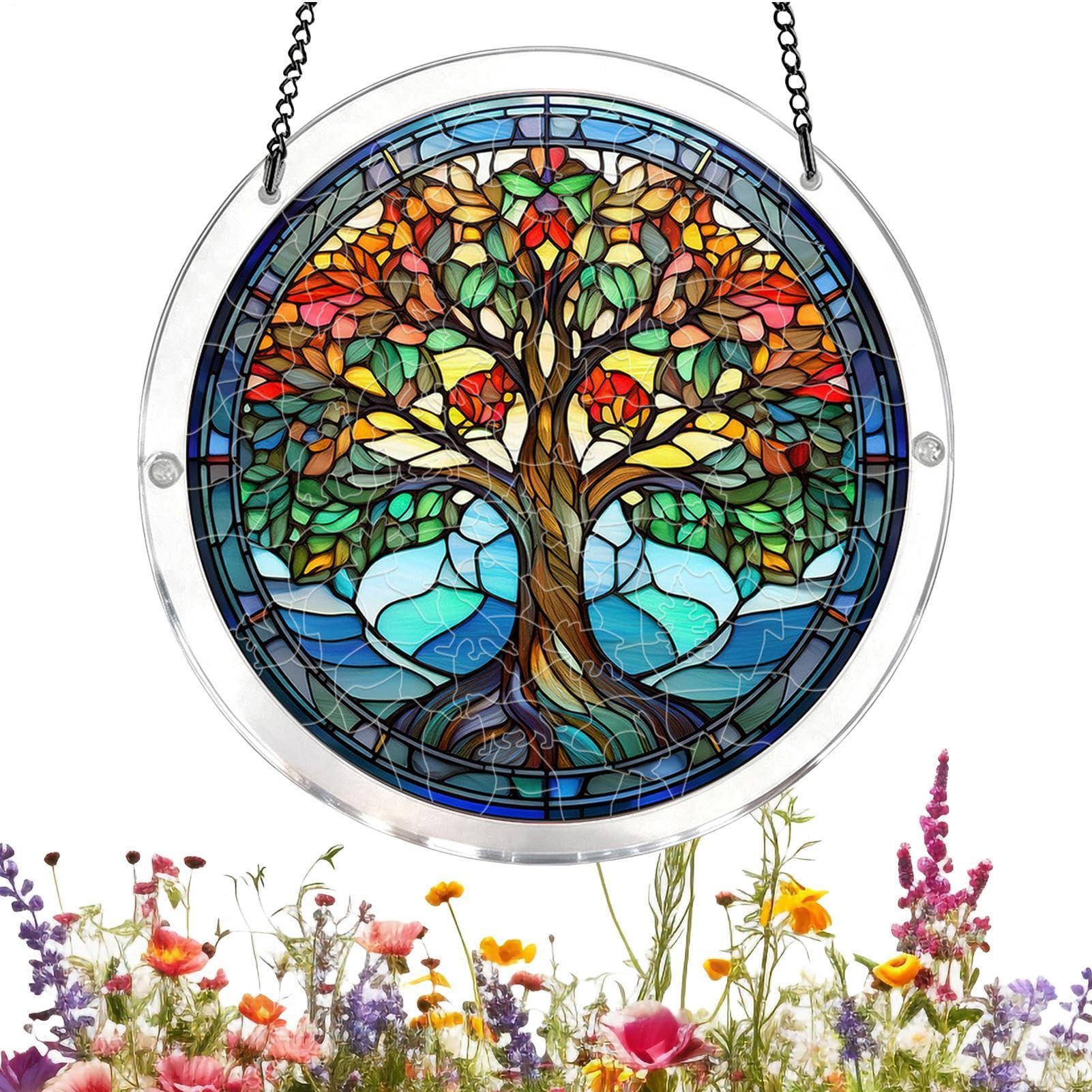Attrape-soleil en acrylique thème arbre, décoration pour chambre