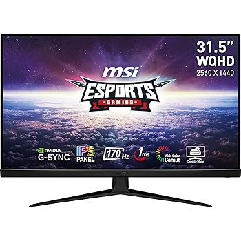 MSI G321Q 2K IPS Gaming Monitor 31.5 Inch 16:9 WQHD IPS Panel Black