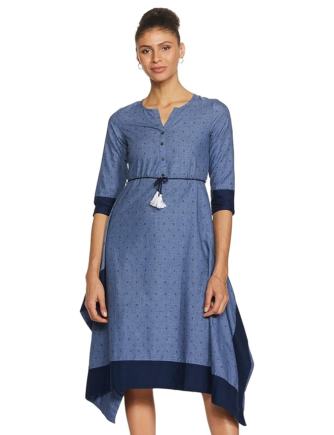 Indigo Womens Rayon Empire Waist Midi Dress at Rs. 200