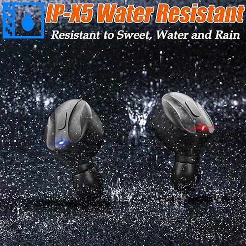 Miniatura 7 de Auriculares intrauditivos con estuche de carga, control táctil, auriculares impermeables con pantalla LED micrófono incorporado para deportes,