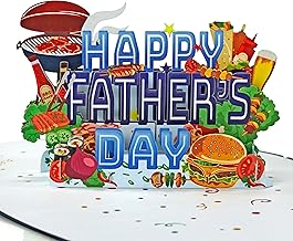 CUTPOPUP Happyfathersday, Carte pop-up pour la fête des pères, fête des pères, remerciement, anniversaire, carte de vœux 3D pour mari, fils, papa, grand-père (Happy Father's Day BBQ) SD212FR1520