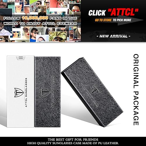 Miniatura 6 de ATTCL Gafas de sol polarizadas de moda para hombre, protección UV, marco de metal