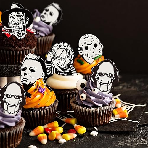 Miniatura 6 de Whaline 2 moldes de silicona 3D de personajes de terror, moldes de resina de personajes de películas de miedo, moldes de resina, para Halloween,