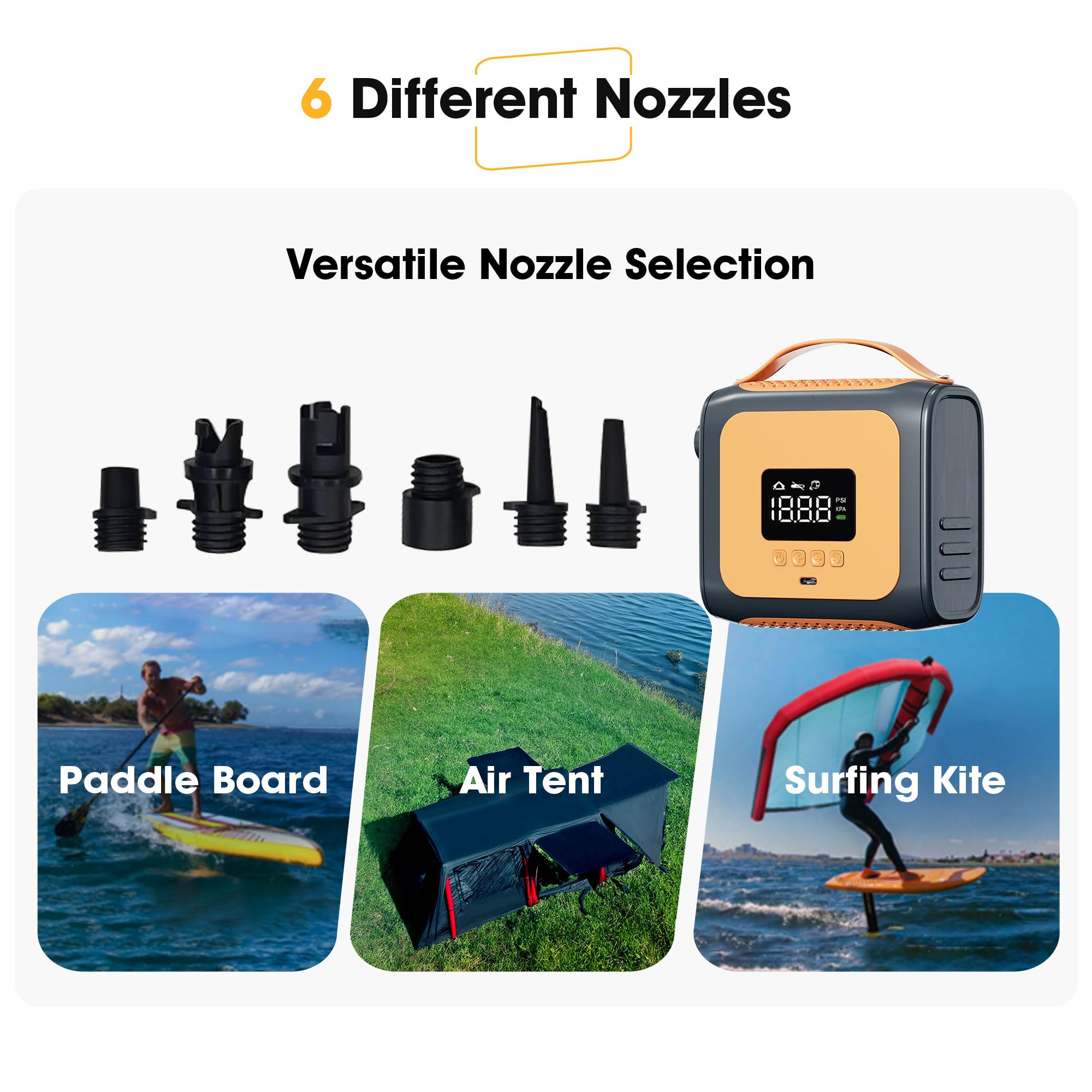 Amazon.com: Zetta 138 SUP Pump 20PSI High Pressure Paddle Board