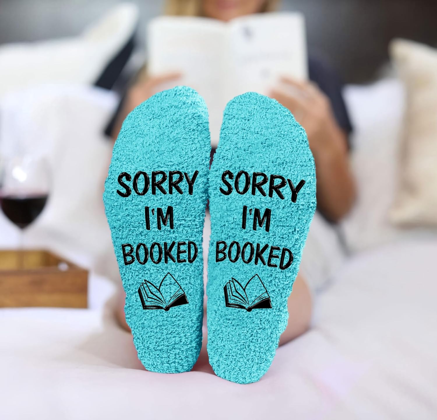 VICRAZY Book Lovers Gifts, Funny Reading Socks for Book Lovers, Cute Gifts for Readers Women, Ideal gifts Socks For Reader - Image 2