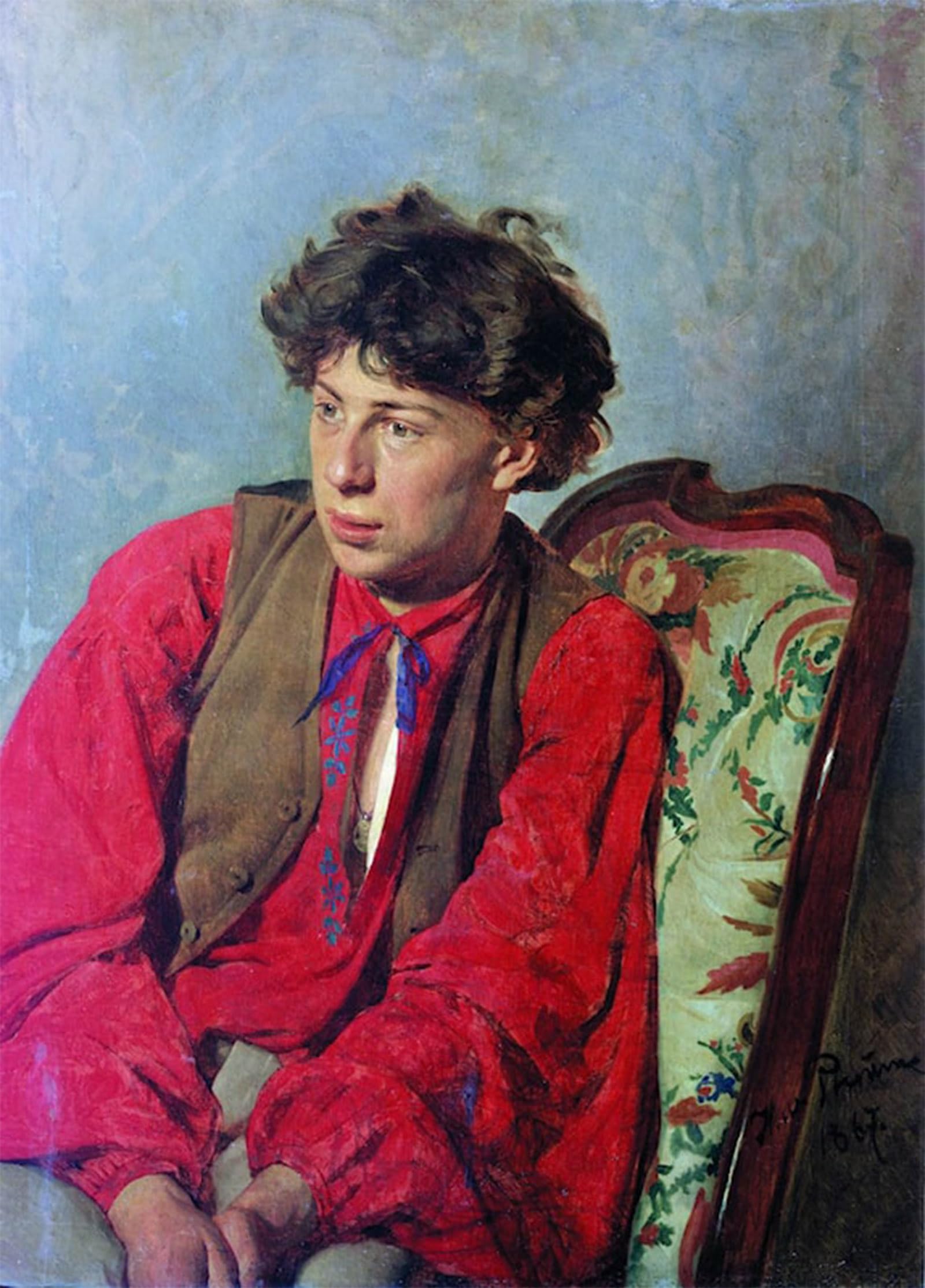 SERENDIPITP Aesthetic Poster Photo Wall Print Retro Picture Portrait of V. E. Repin the Artist's Brother by Il'ya Repin Modern Wall Artwork for Home Decor 60x90cm