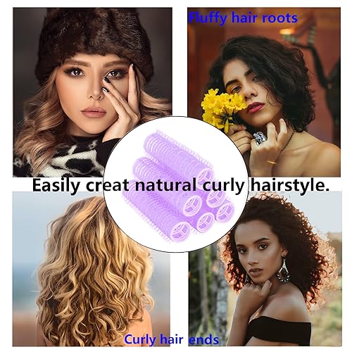 Miniatura 5 de MOODKEY Juego de 24 rizadores de pelo pequeños con autoagarre, sin calor, rizadores de peluquería profesionales para peluquería, rizadores de pelo