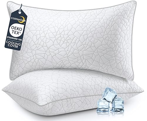 COZSINOOR Bed Pillows Queen Size - Breathable Premium Down Alternative