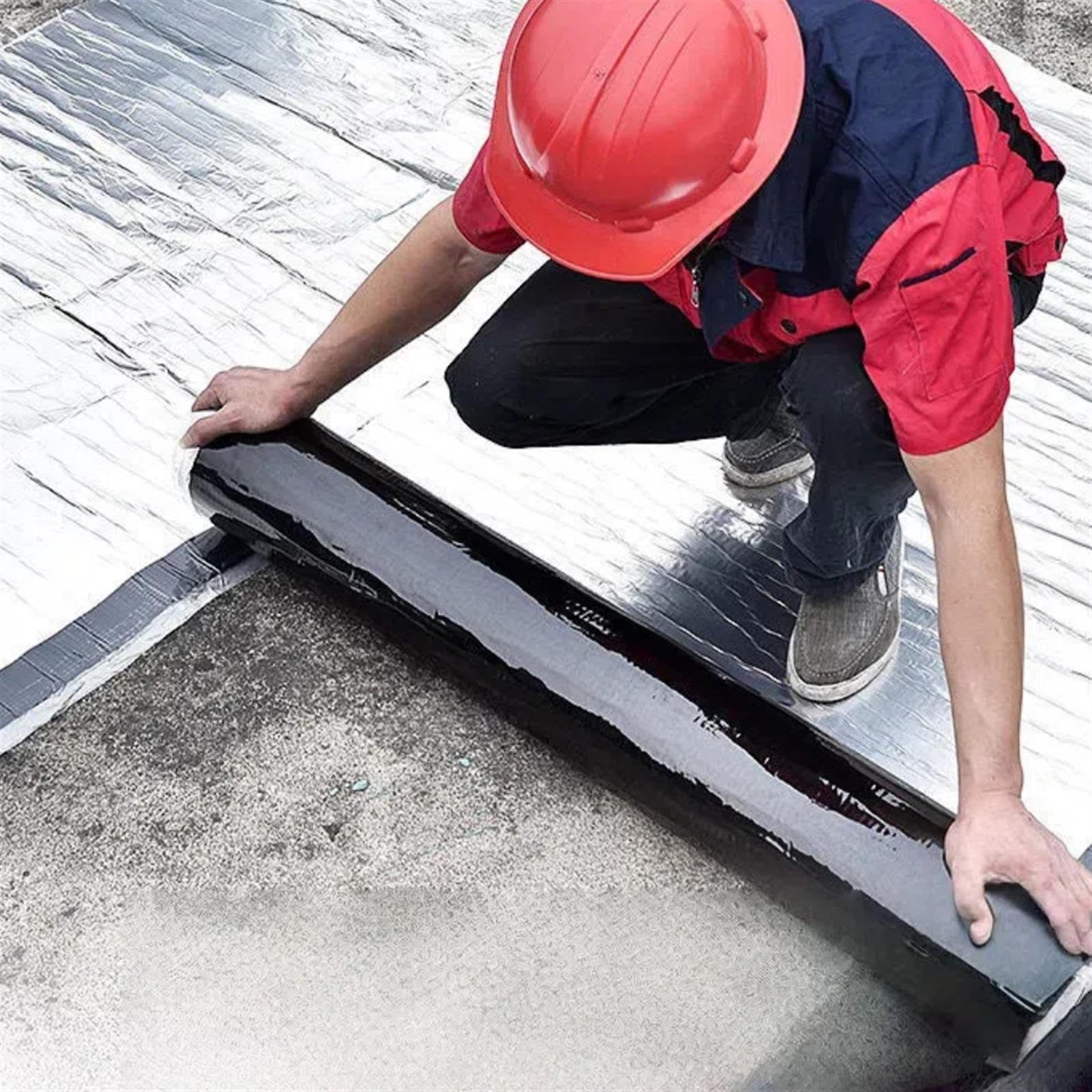 Nastro autoadesivo impermeabile, membrana di tenuta resistente per la riparazione di perdite su tetti, grondaie e rivestimenti per piscine