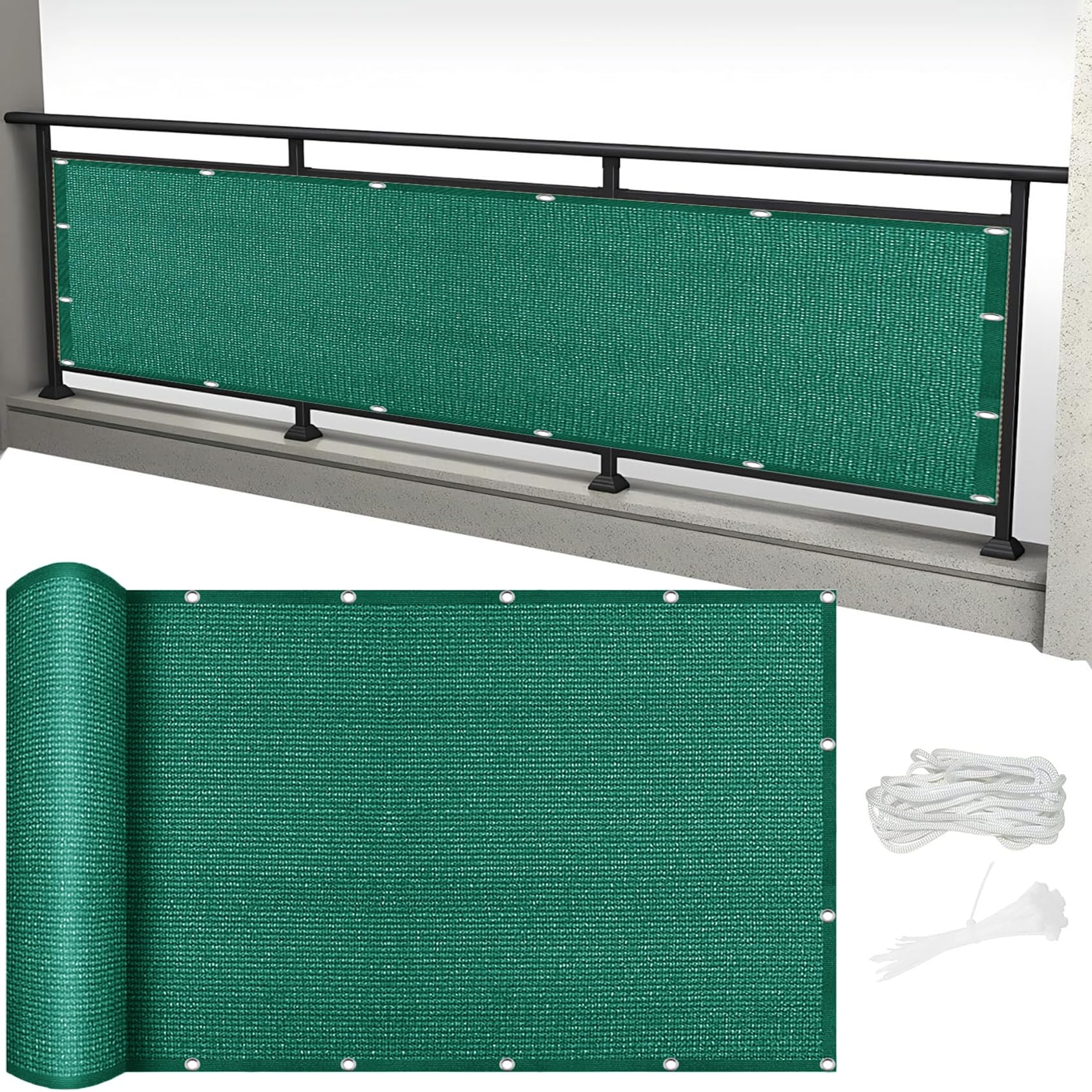 Toldo Vela de Sombra Permeabl 90 x 800 cm, Transpirable, Permeable Al Agua, Red de Sombra Toldo Parasol, Toldos y Velas para Patio, para Patio,Jardín,Exteriores, Verde Oscuro