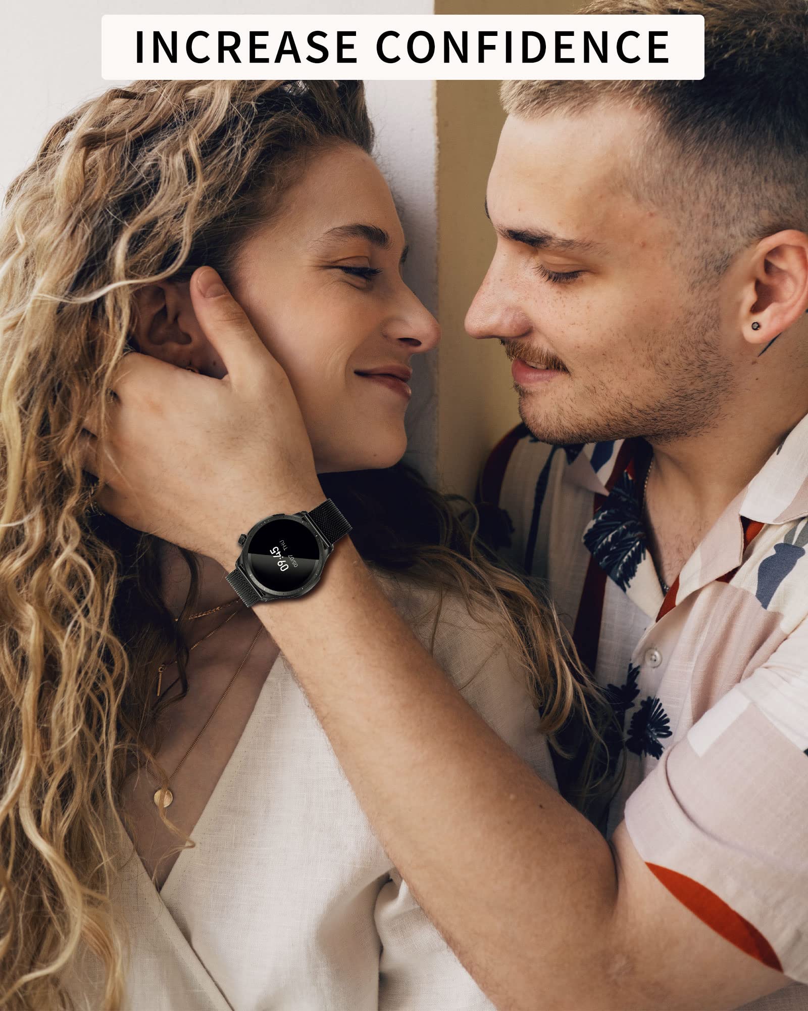 Cinturino Metallo Per Amazfit GTR 4/3/2 - Maglia Intrecciata Acciaio Inox - Regolabile (Nero) - Foto 10