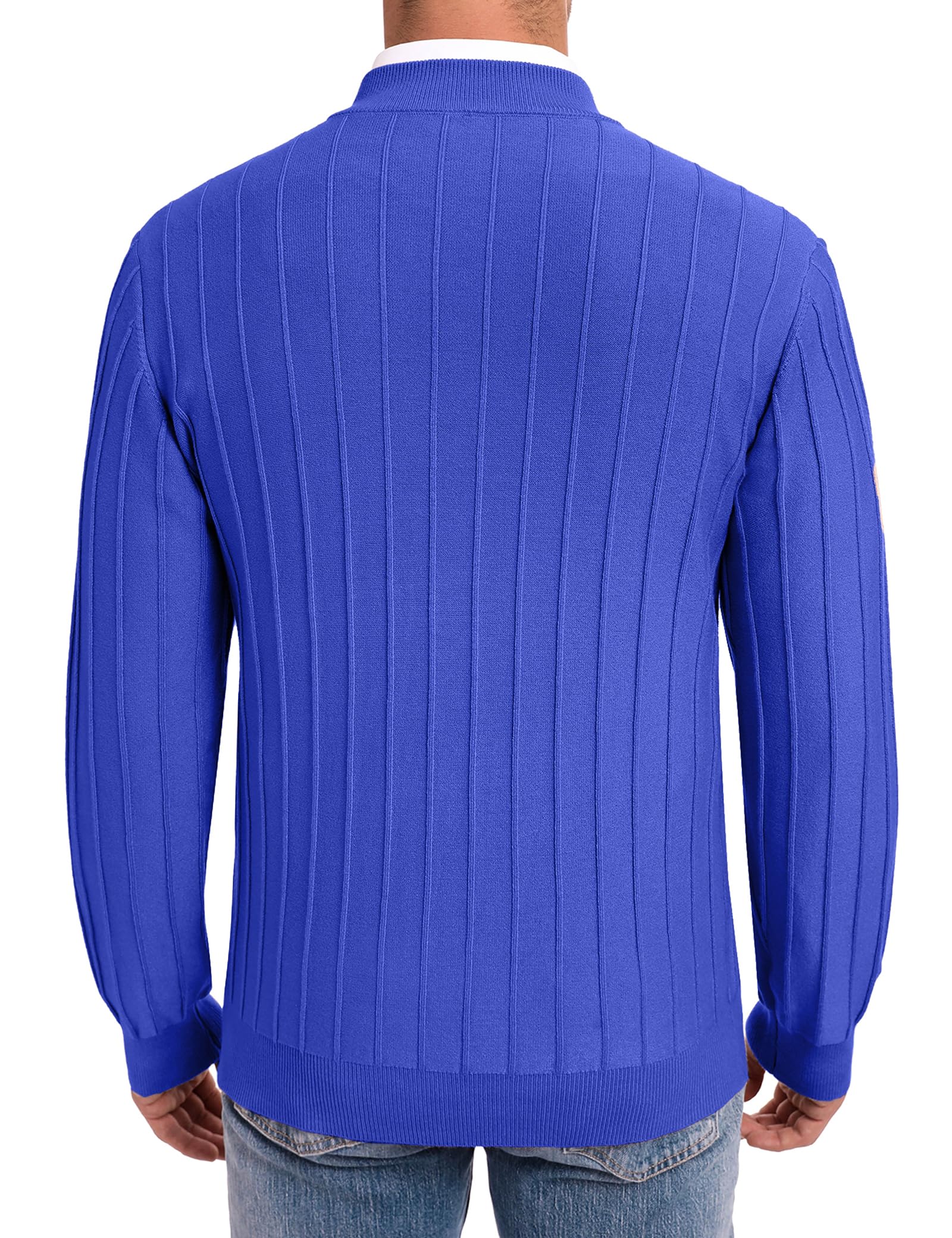 iClosam Maglione Uomo Invernali Collo Alto con Zip Pullover Giacca in Maglia Maglione Pullover Invernale Tenere Caldo
