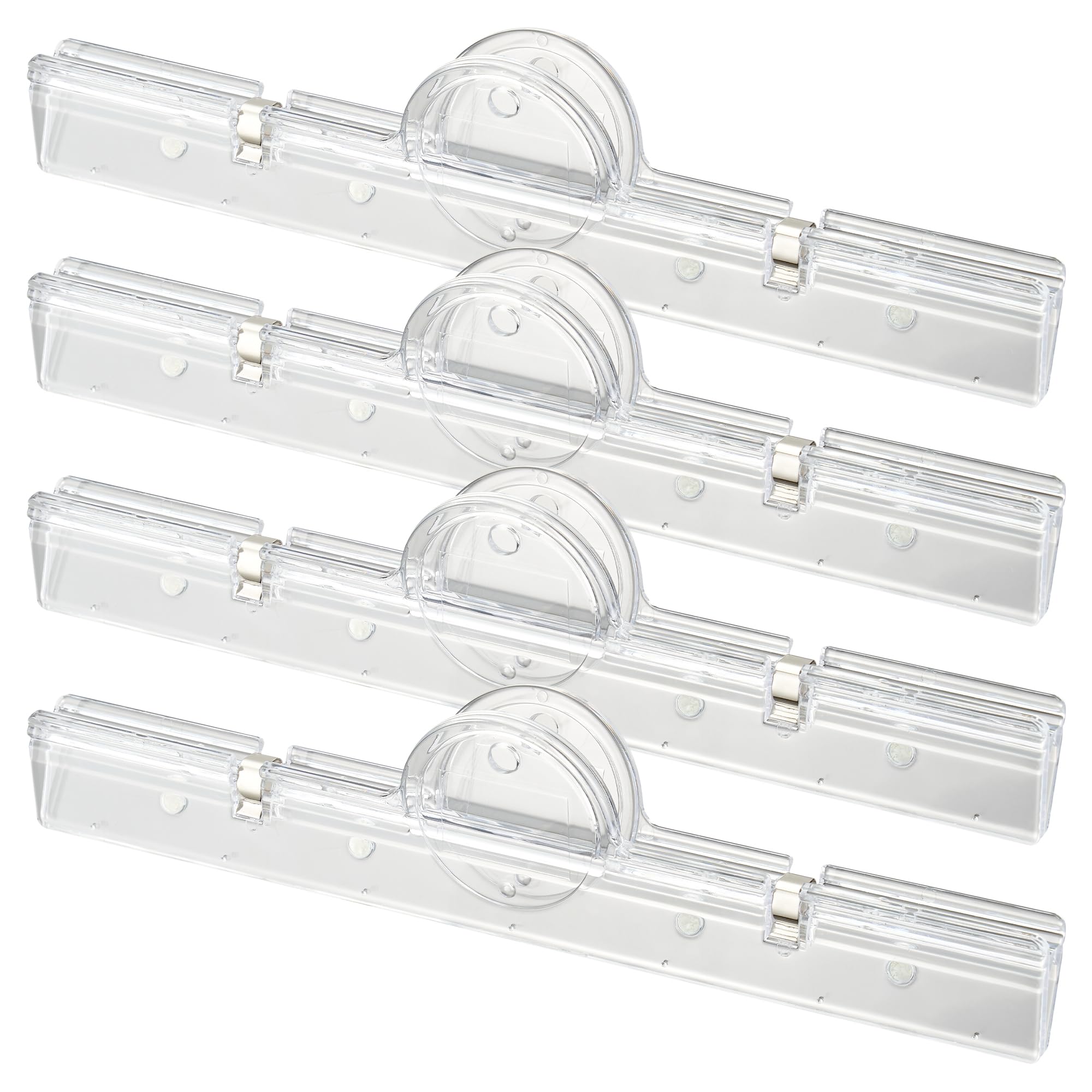 4 Stück 20 cm große magnetische Clips, robuste, transparente Binder-Clips mit starkem Magnet für Kühlschrank, Whiteboard, Büro, Küche, Schule, Heimorganisation und Memo-Halten