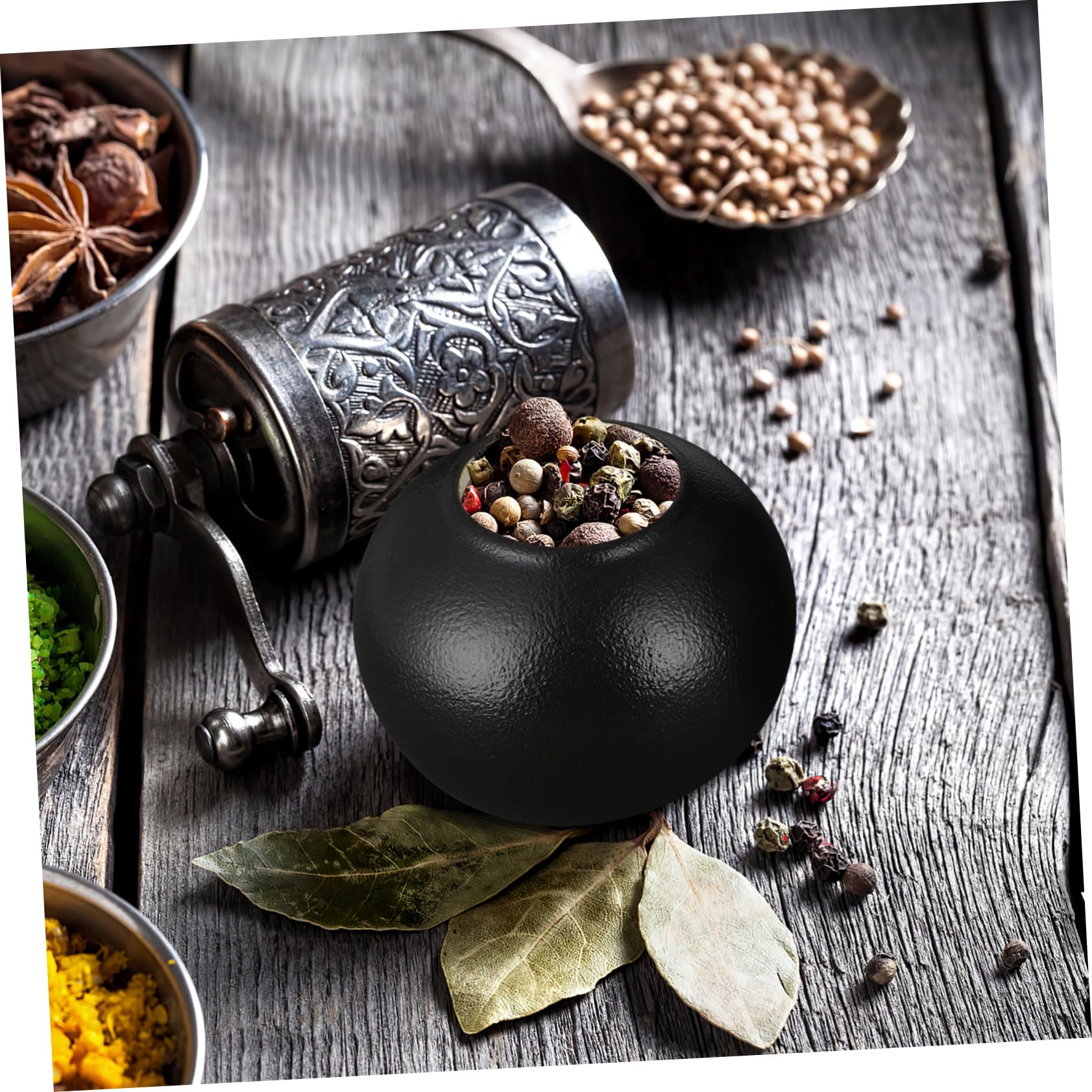 Lurrose 2 Stück Keramik Teedosen mit Deckel, Schwarz, Vintage | Luftdicht Verschließbar, für Gewürze und Teeblätter, Geeignet für Buffet und Café