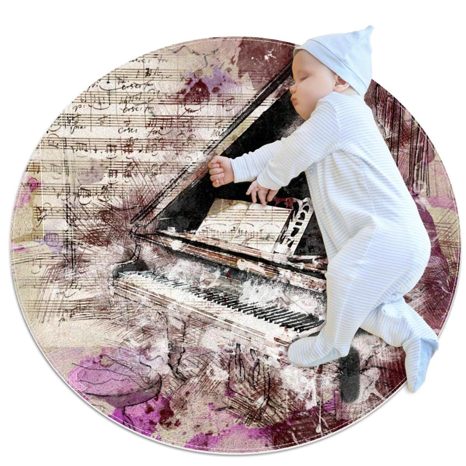 Tapis de sol piano pour chambre d'enfant et salon artistique