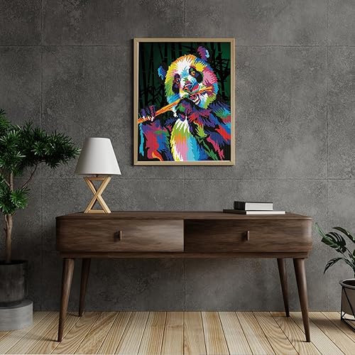 Miniatura 5 de DIAMOND ART BY LEISURE ARTS Kits de pintura de diamantes para adultos de 16 x 20 pulgadas, panda colorido avanzado, taladro completo, kits de arte,
