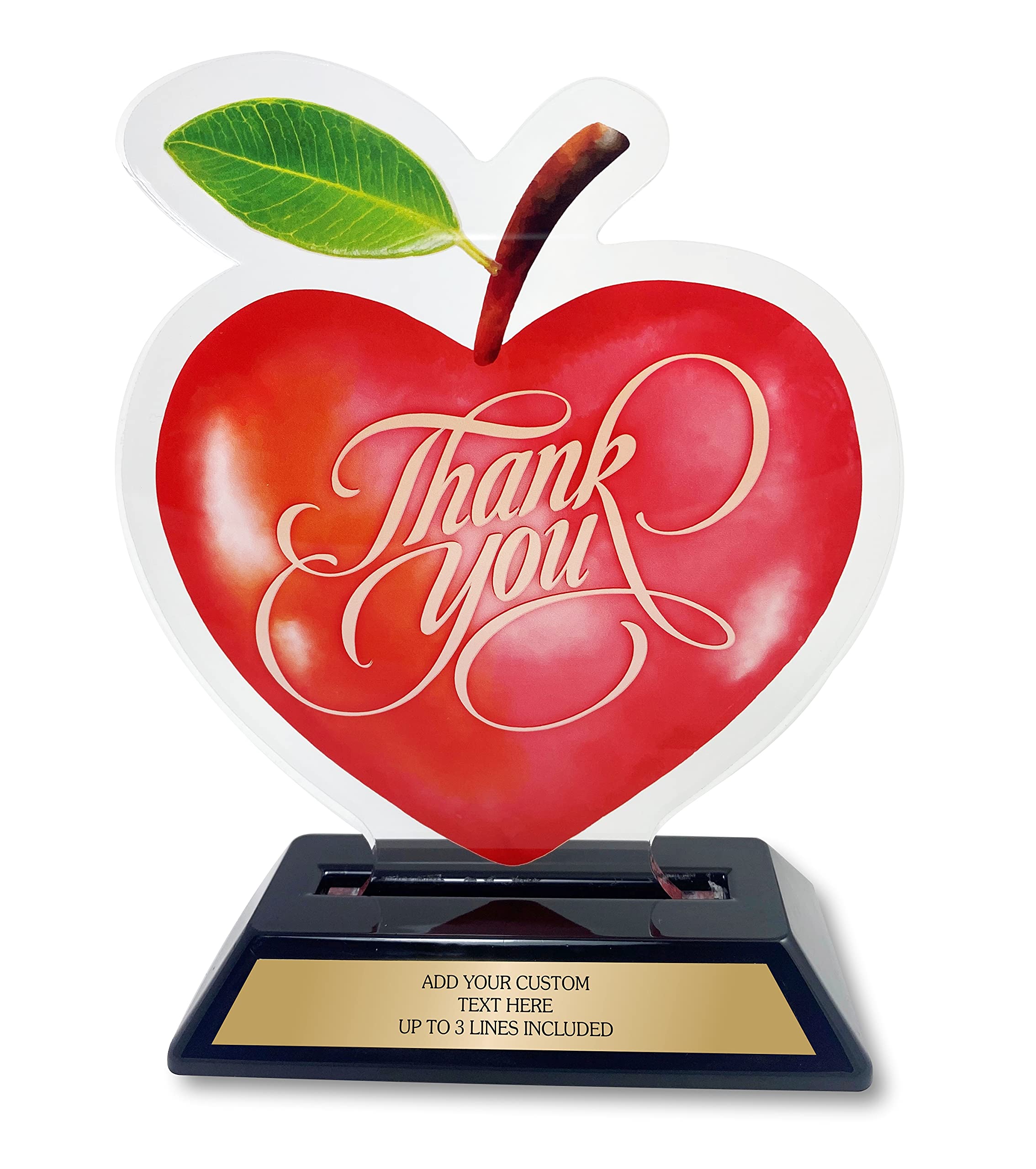 Teacher Trophy - Personalized Gifts for Teachers - Teacher of The Year Award - Appreciation Gifts for Teachers - Acrylic Apple 7 Inches Tall - Customize Now!