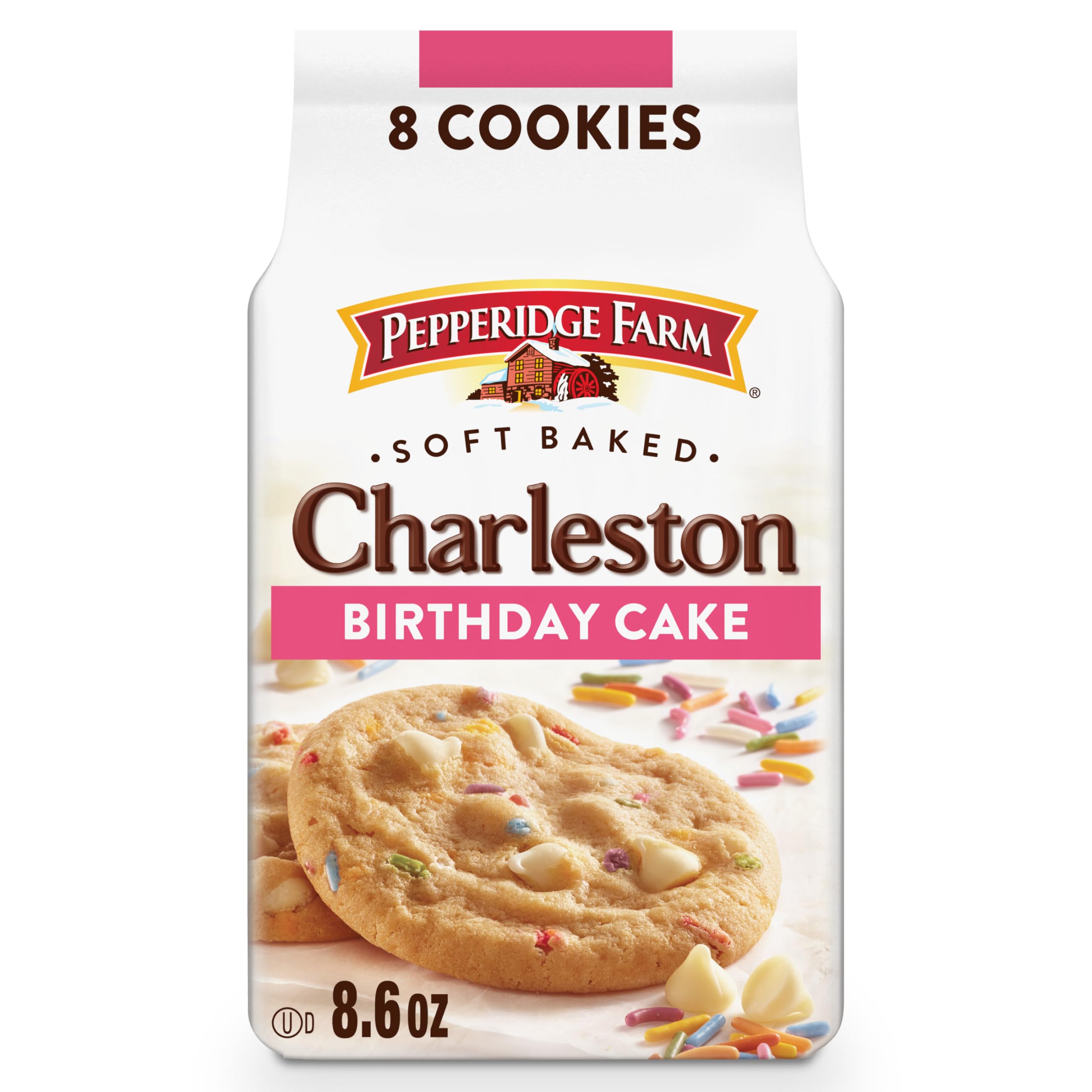 04/06/25)Pepperidge Farm Charleston Birthday Cake Cookies, 8 Soft Baked Cookies, 8.6 oz. Bag