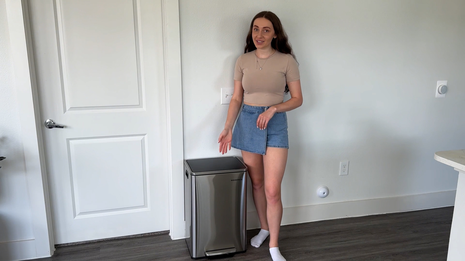 Amazon.com: SONGMICS Trash Can, 13-Gallon Gabbage Can, with 15