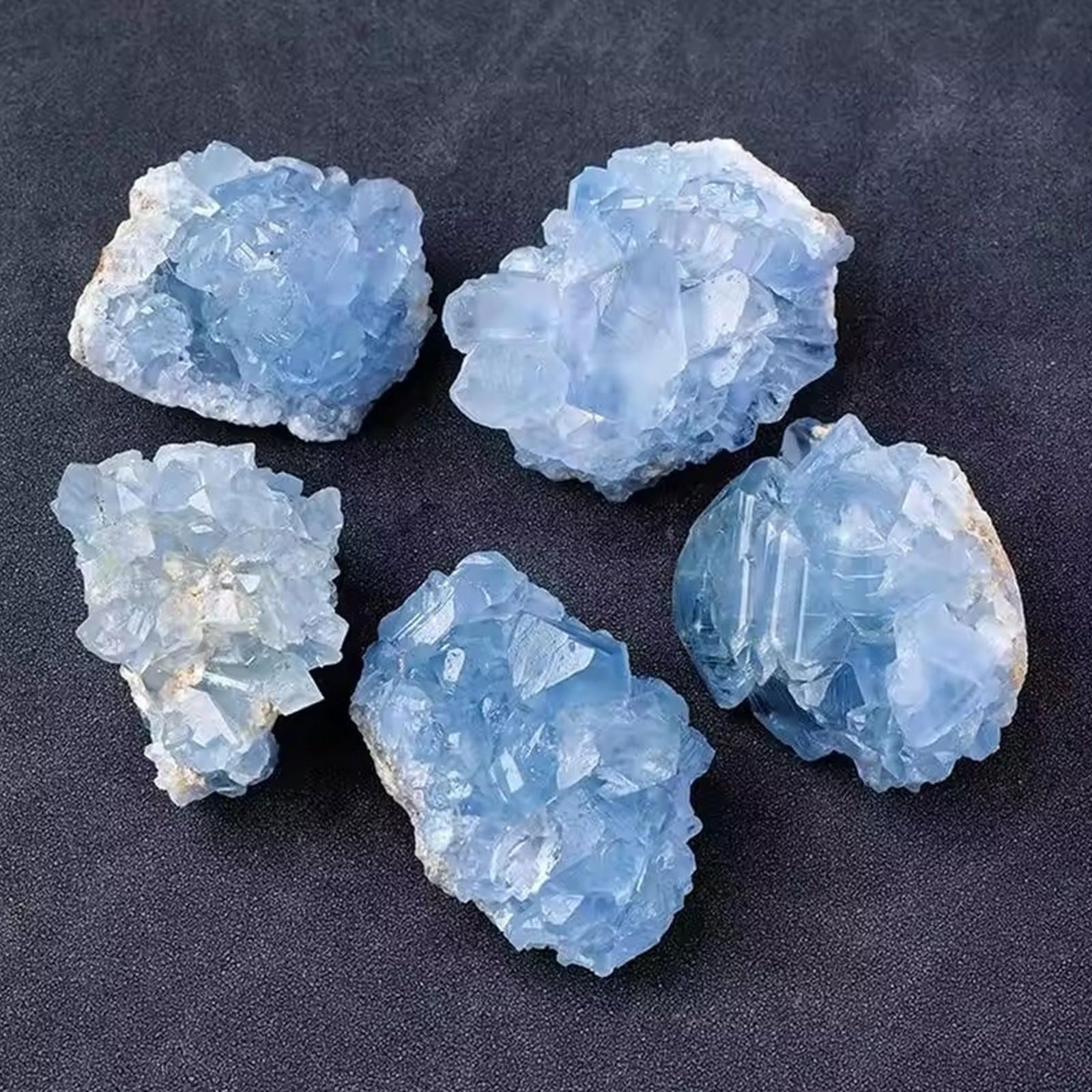 Amazon.co.jp: 天然ブルーセレスタイトジオード原石 不規則な