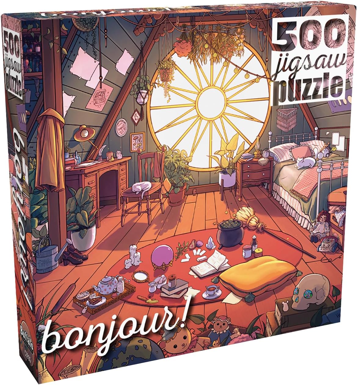 Buffalo Games - Bonjour - Brittnie Ortega - Messy Room - 500 Piece Jigsaw Puzzle for Adults - Challenging Puzzle Perfect for Game Nights - Finished Size is 21.25 x 15.00