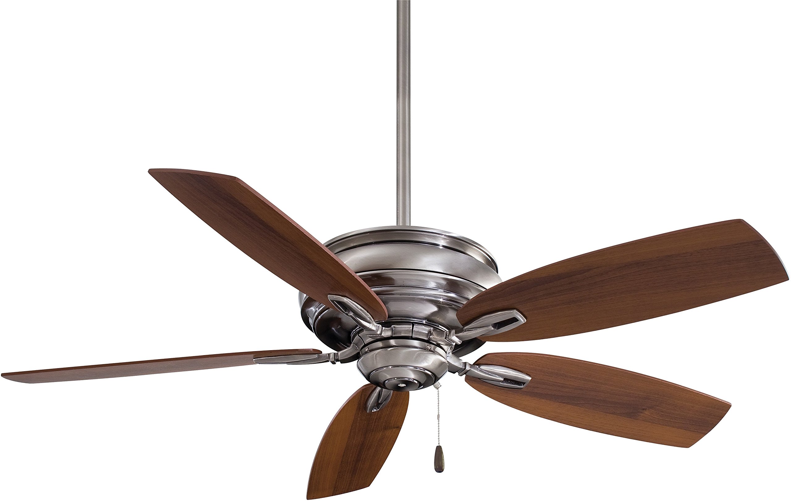 Minka-Aire F614-PW Downrod Mount, 5 Wood Finish Blades Ceiling fan, Pewter