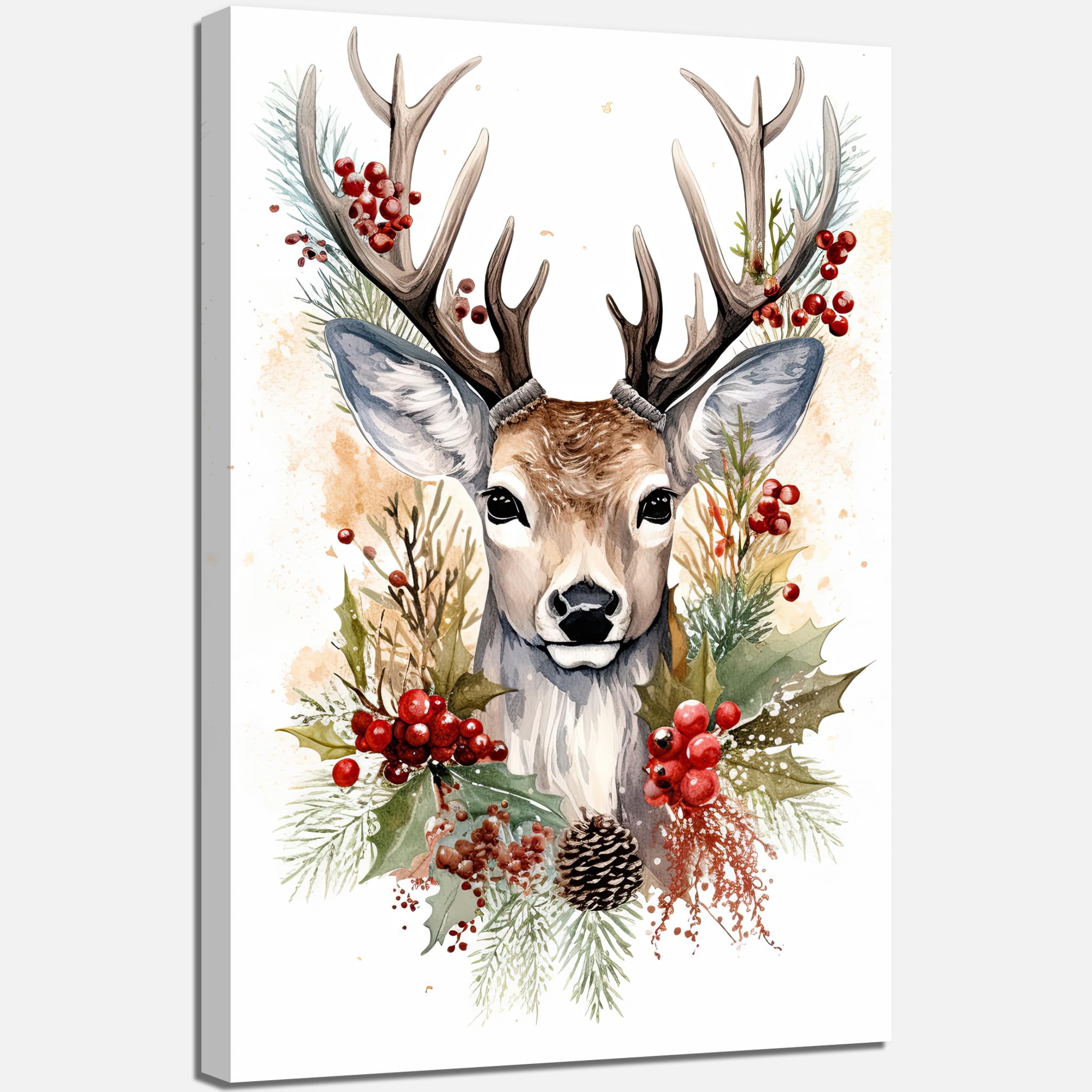 QIXIANG Deer Canvas Prints Wall Art
