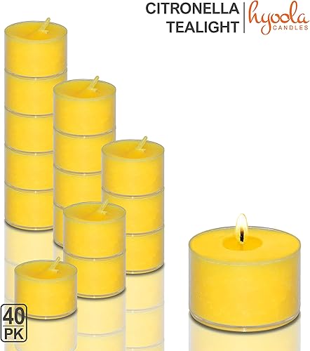 Miniatura 2 de Tealight Velas de citronela para exteriores, 8 horas de tiempo de combustión, vela de citronela repelente de mosquitos e insectos para interiores y