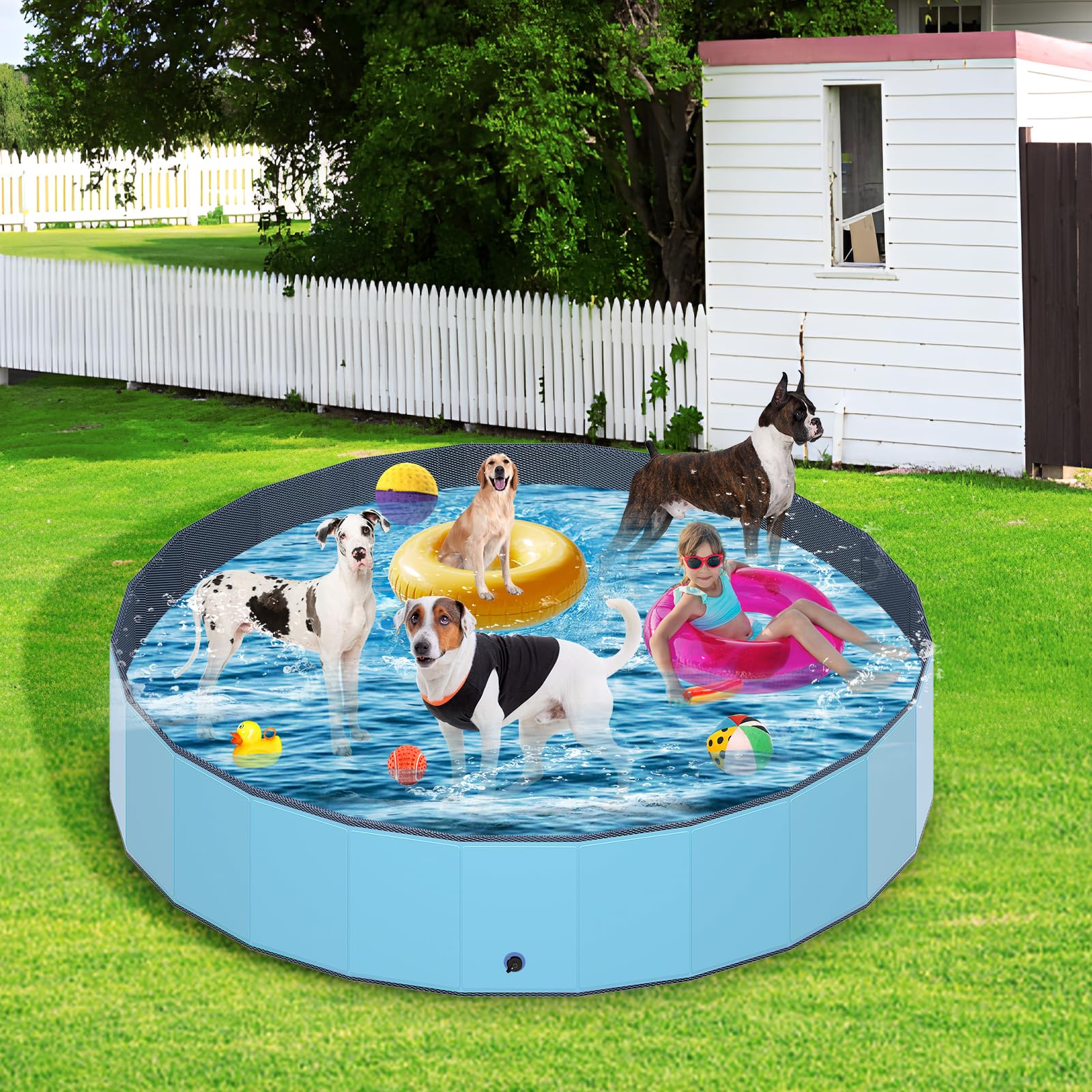 Foldable Dog Pool YSJILIDE Portable PVC Dog Pet Swimming Pool foldable-dog-pool-ysjilide-portable-pvc-dog-pet-swimming-pool
