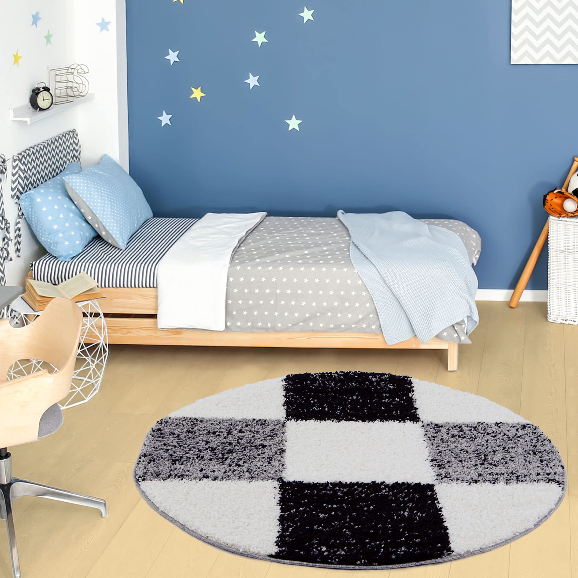 The Rugs Grey Myshaggy Geometric Rug