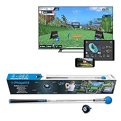 PHIGOLF Home Golf Game Simulator: Enjoy Interactive Golf with Motion Sensor & Swing Stick for Indoor & Outdoor Fun – 38,000+ Courses Worldwide, Compatible with Android, iOS, App & E6 Connect