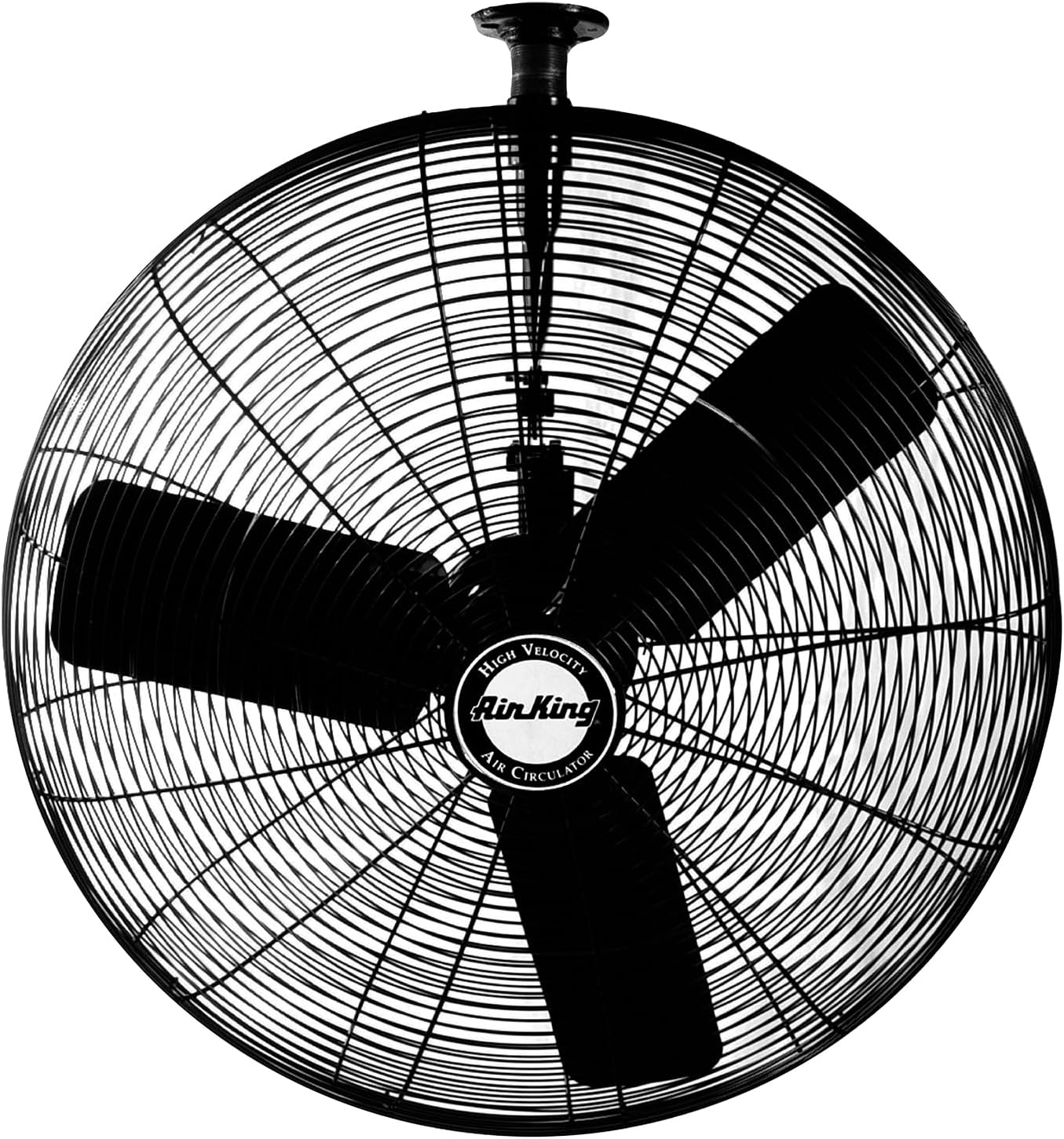 Air King 9335 30-Inch 1/4-Horsepower Industrial Grade Oscillating Ceiling Mount Fan with 7,400-CFM, Black Finish