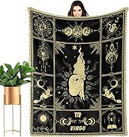 Vista 24 de Aries Blanket 12 Horoscope Astrology Bed Blankets Soft Cozy Personalized Flannel Throw Blankets 50"X40