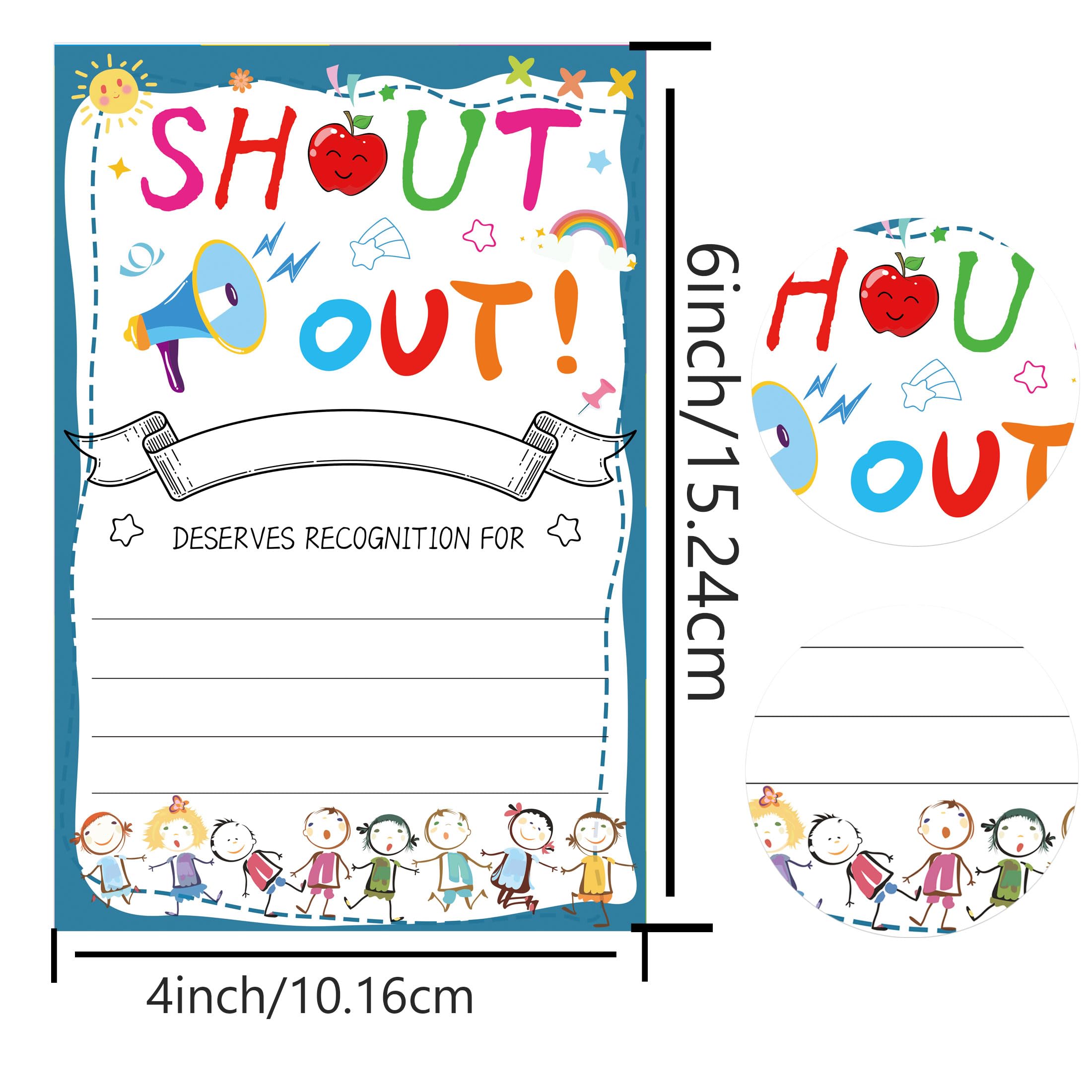 Pop Resin Positive Shout Out Cards for Teachers Students, Employees - Image 2