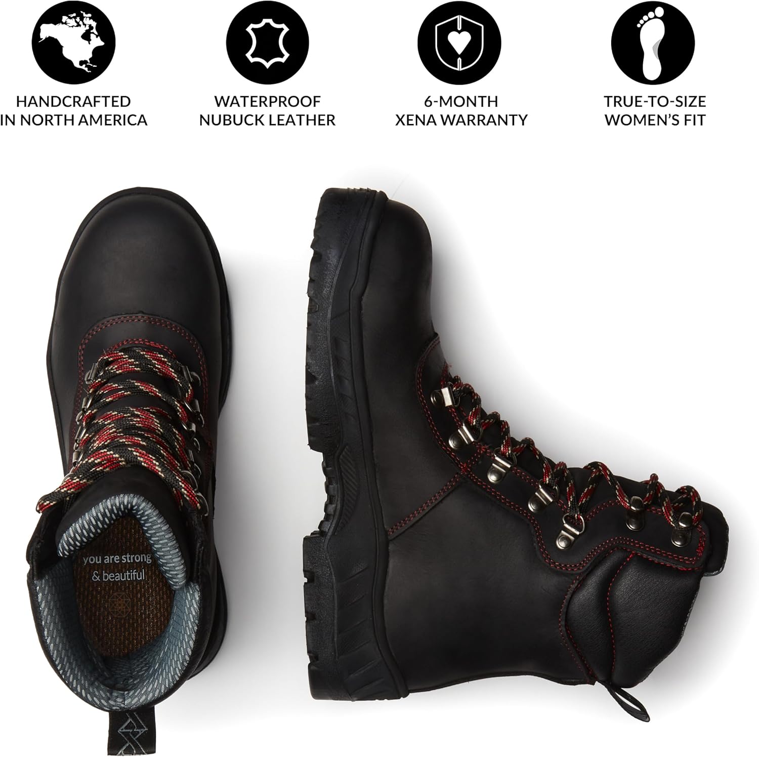 Xena Workwear Horizon Alloy Toe Women's Work Boots, Slip & Puncture Resistant, ASTM F2413 Certified, OSHA Compliant, Electrical Hazard EH, Waterproof Nubuck Leather