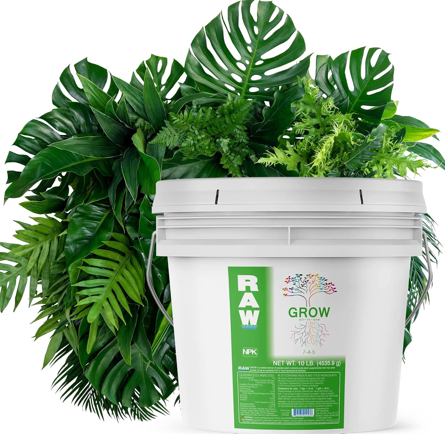 RAW All in One Grow 10lb - Complete Plant Nutrition for Thriving Growth - Indoor, Outdoor, Hydroponic Use