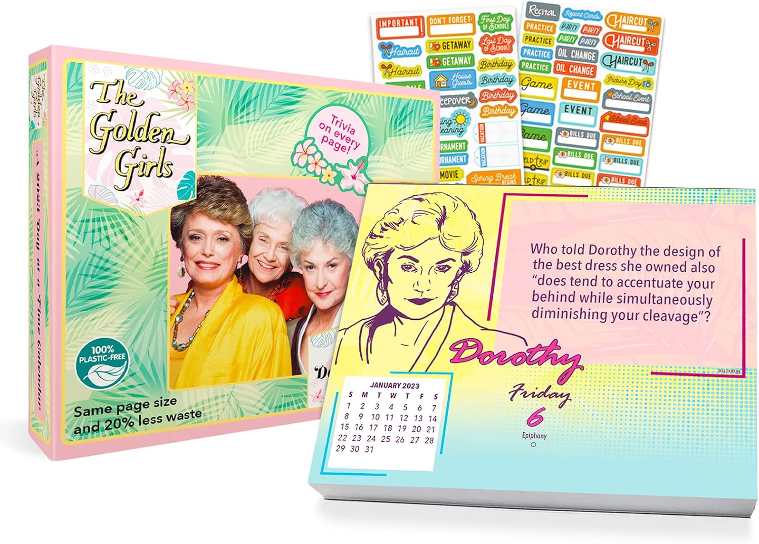 Golden Girls 2023 Calendar, Box Edition Bundle Deluxe 2023 Golden