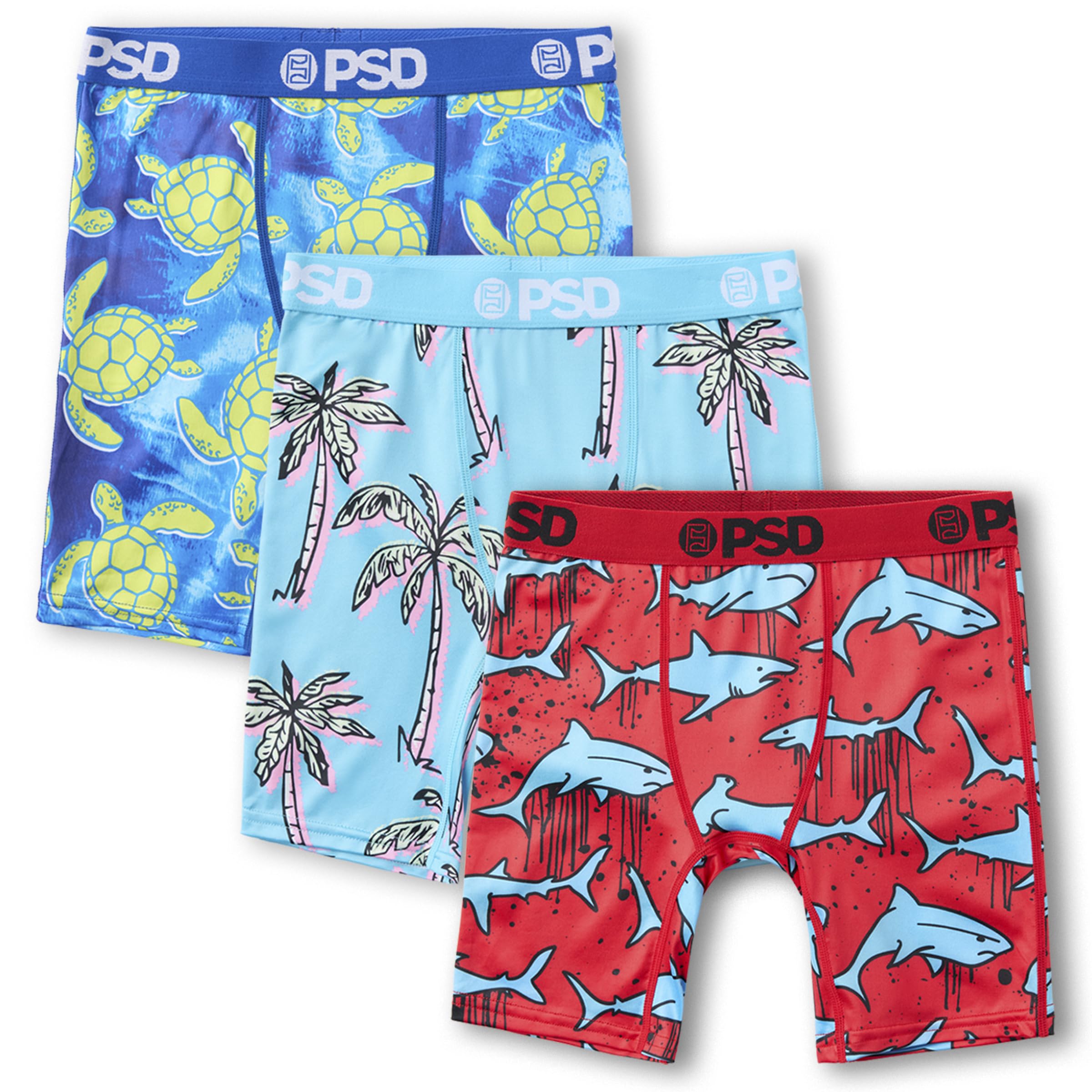 PSD Youth Boys Underwear Tropical Graphic Boxer Briefs, Packs &amp; Singles