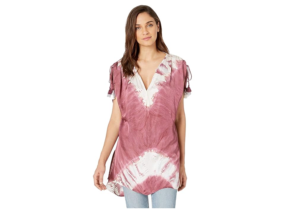 

Young Fabulous & Broke Hunny Tunic (Rose Chevron) Women's Blouse, Pink